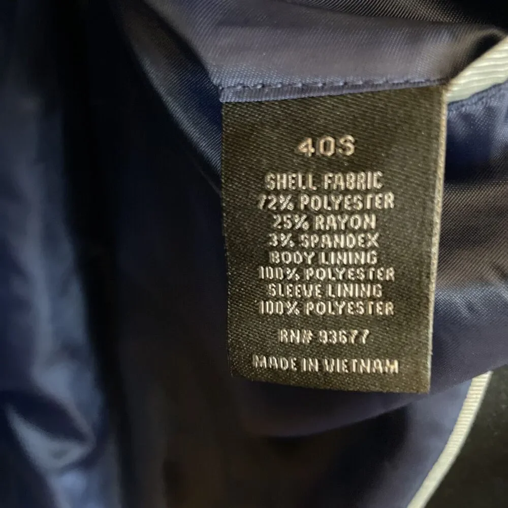 JF J. Ferrar Blue Baroque Printed Evening Jacket Blazer‎ Mens 40S Slim Fit